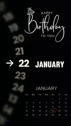 BIRTHDAY 22 JANUARY