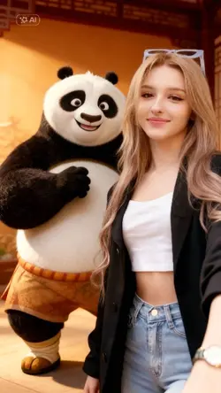 photo with panda