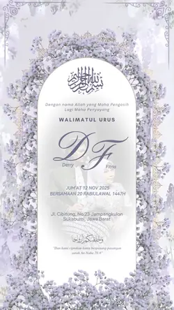 Undangan Nikah Ungu