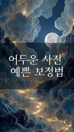 어두운 사진 보정법 나눔✨