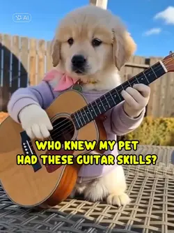 pet playing guitar