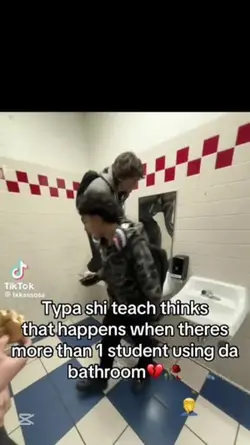The school bathroom.