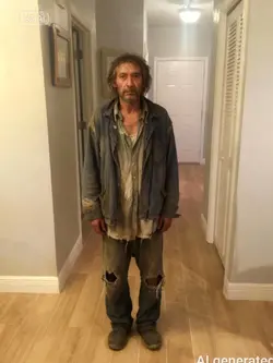 AI homeless man 
