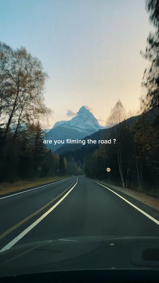 Filming the road