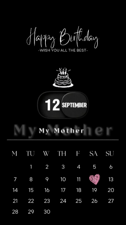 HBD MOM 12 SEPTEMBER