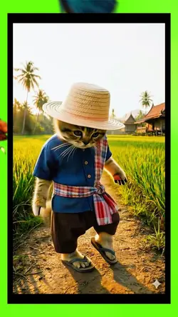 dancing farming cat