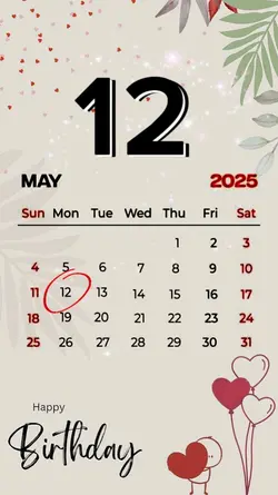 BIRTHDAY 12 MAY 2025