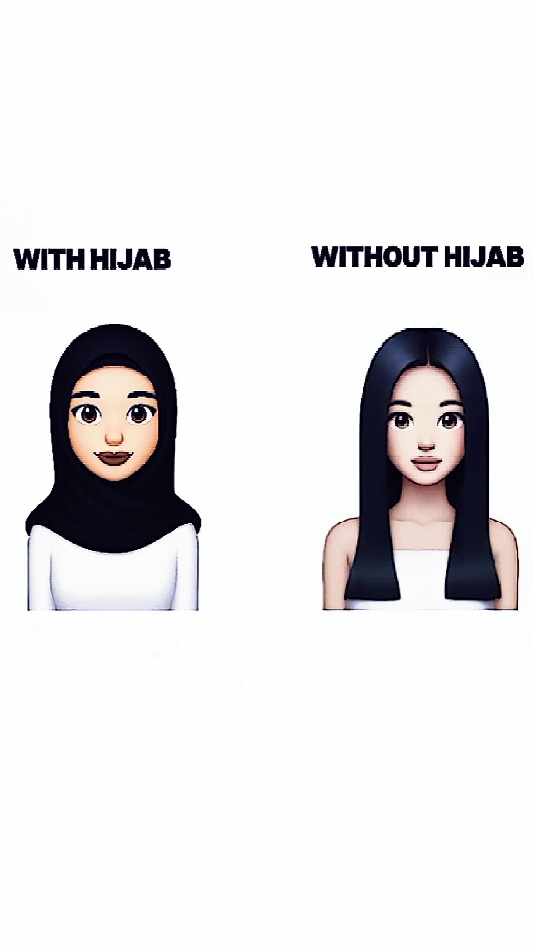 hijab vs tanpa hijab