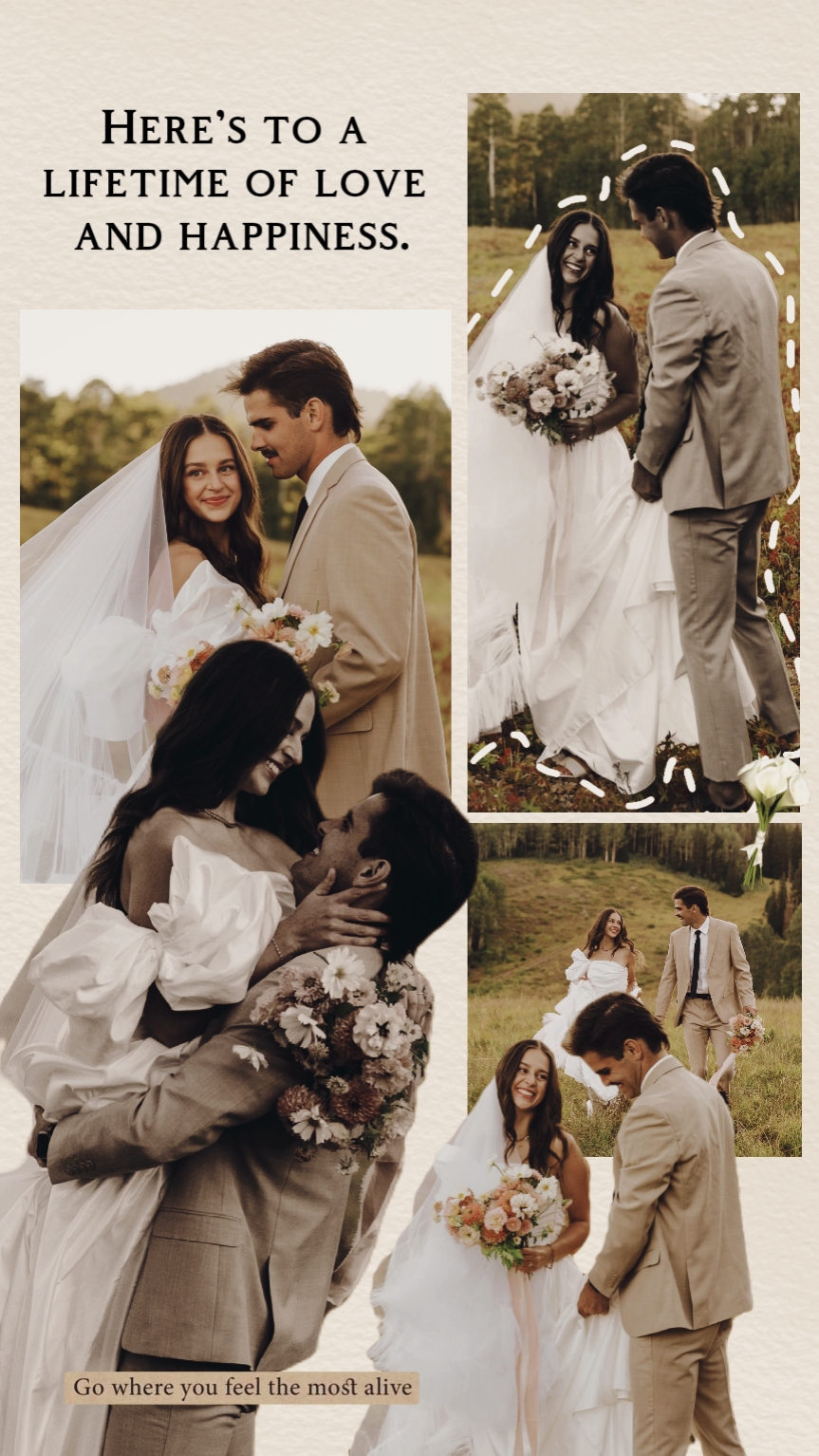 Collage avant le mariage