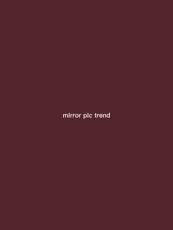 Tendência de foto de espelho 