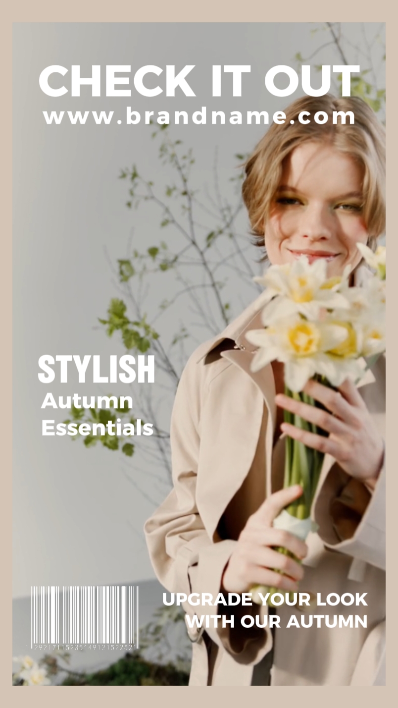 Industria de la Moda Ropa de Otoño en Estilo de Revista Minimalis Para Tiktok 