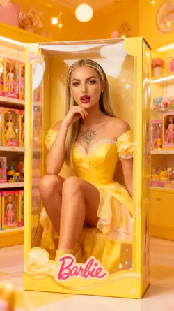 Yellow barbie style 