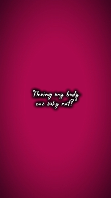 flexing my body