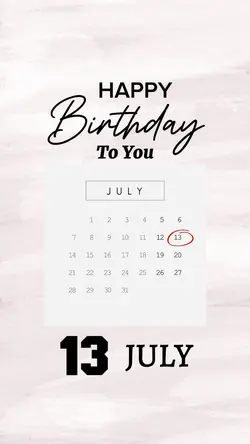 hbd 13 july estetik