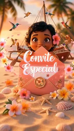 Convite Moana Baby