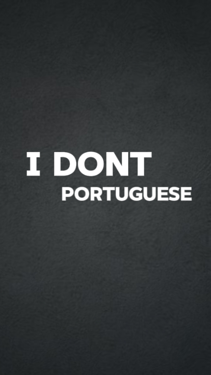 Eu não falo português