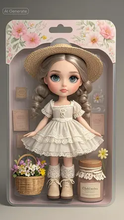 Cottagecore Box Doll