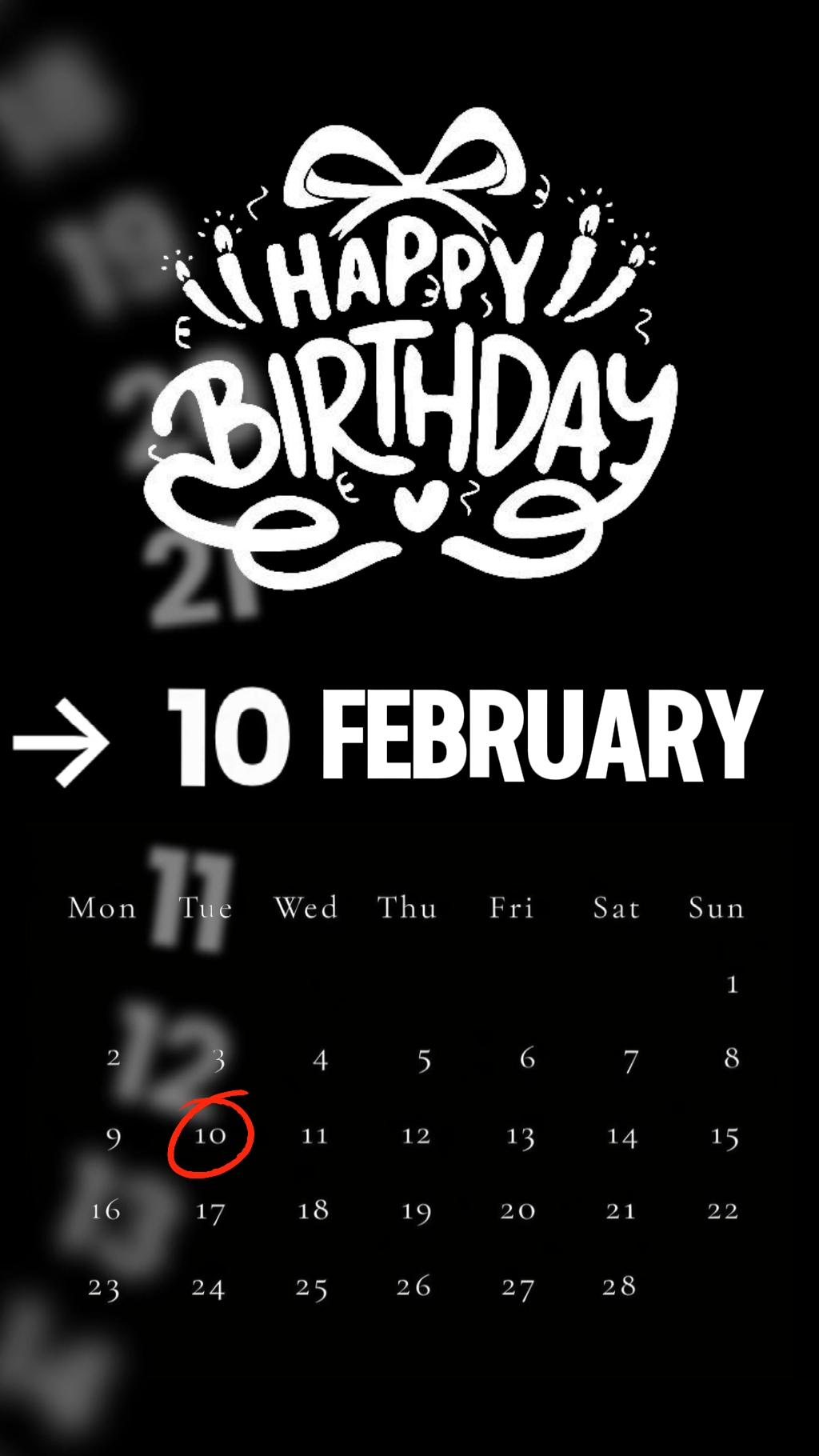 CUMPLEAÑOS 10 DE FEBRERO