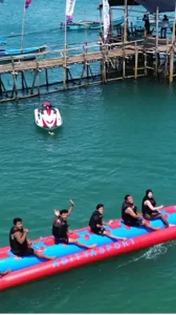Liburan banana boat