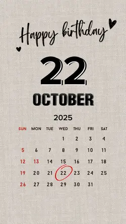 HBD 22 OCTOBER 2025