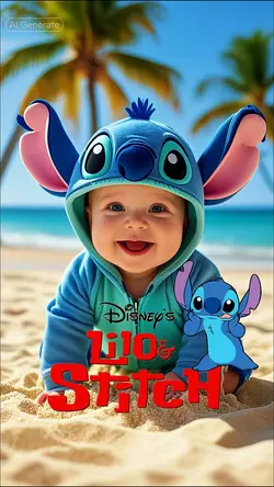 My baby as Stitch