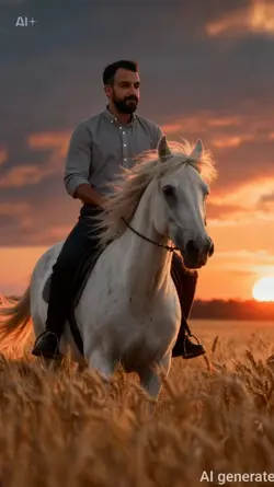on a horse