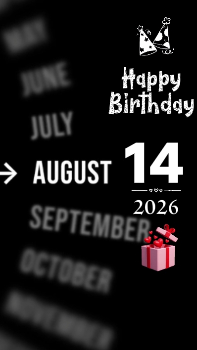 HBD 14 AUGUST 