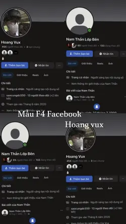 mẫu F4 Facebook
