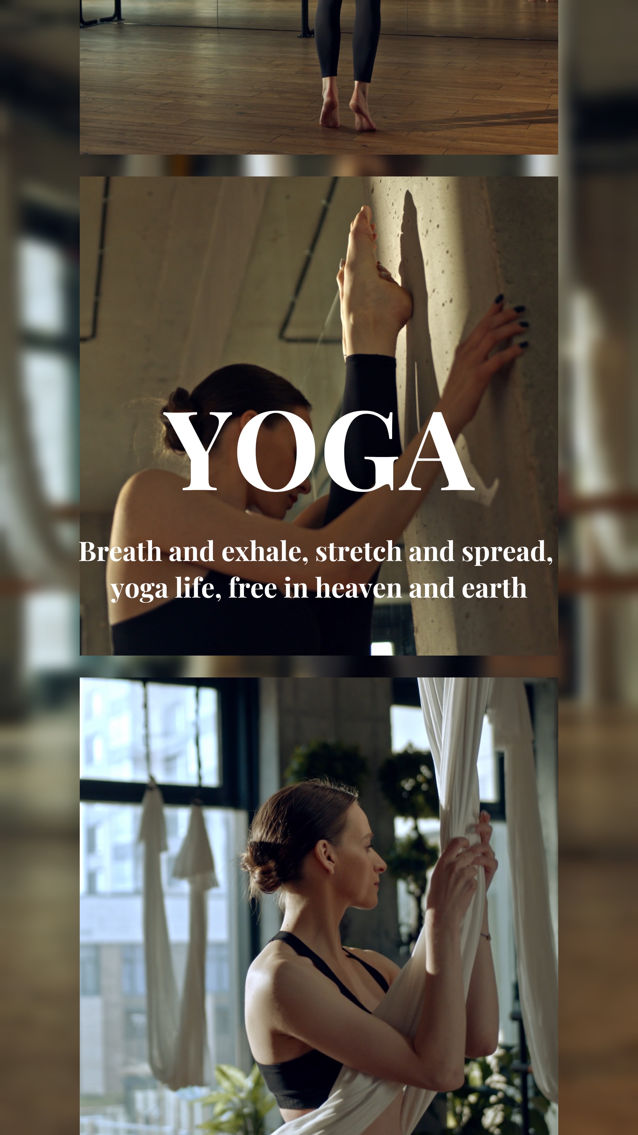 Anuncio de video de yoga de estilo simple, adecuado para la industria del yoga