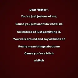 You’re just jealous 