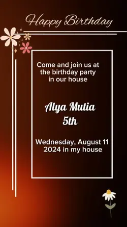 Birthday invitation