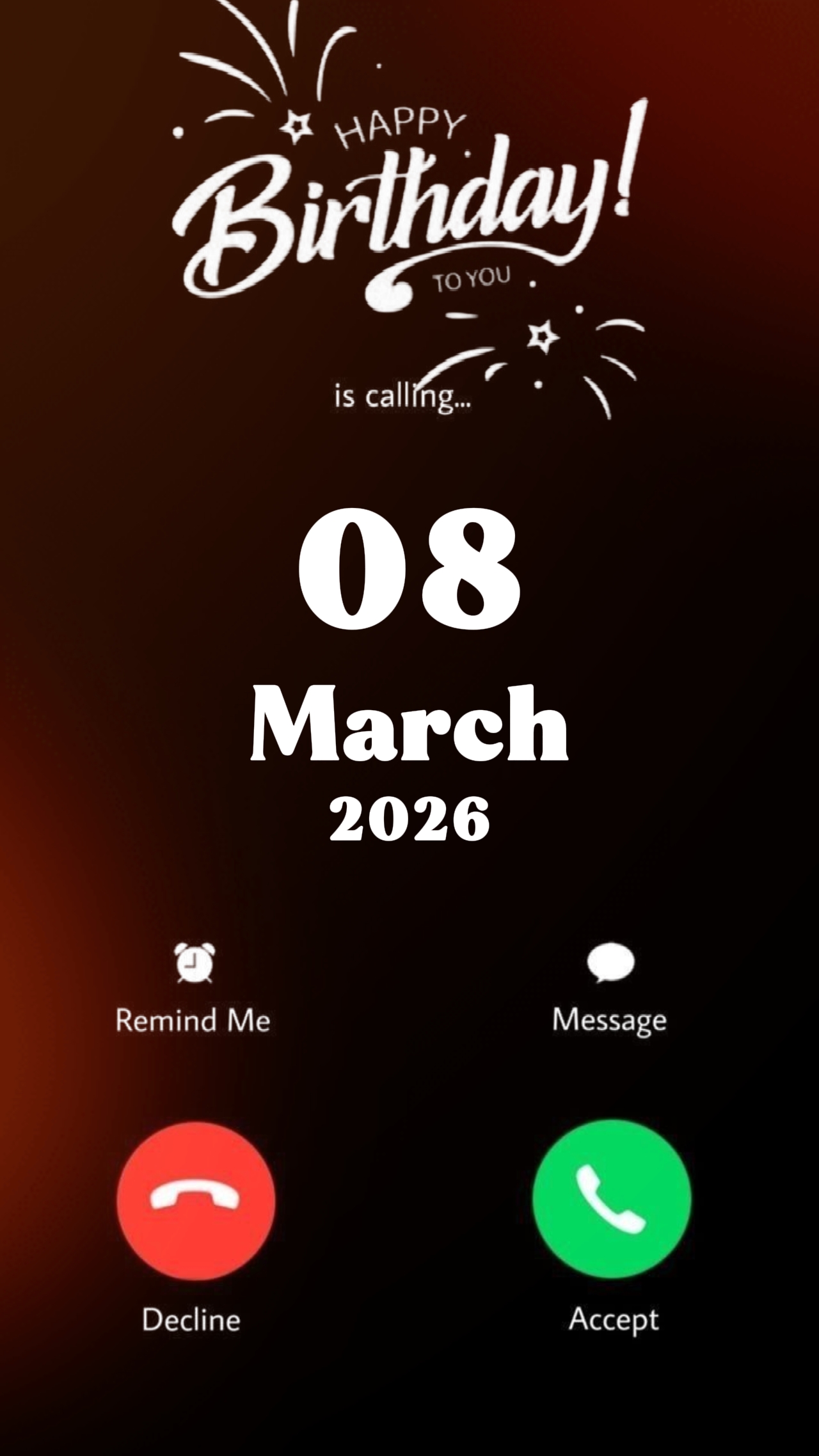 Appel HBD du 08 mars