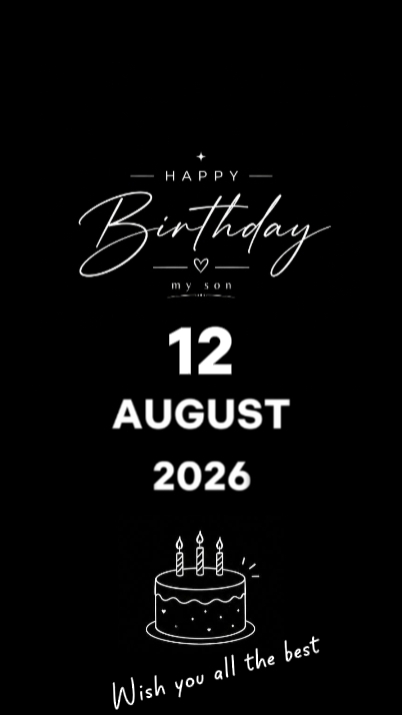 HBD HIJO 12 DE AGOSTO 