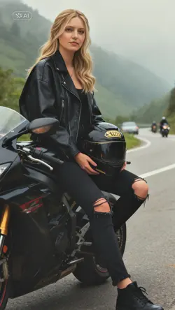 riding a motorbike 