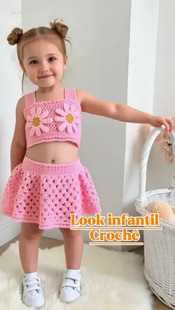 Look infantil crochê