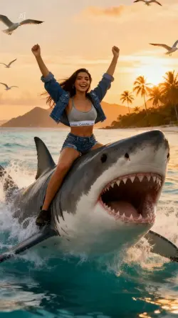 Riding shark
