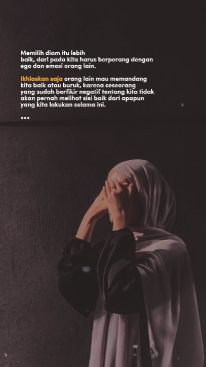 memilih diam, lebih