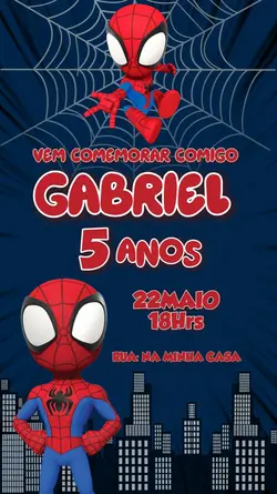 CONVITE HOMEM ARANHA