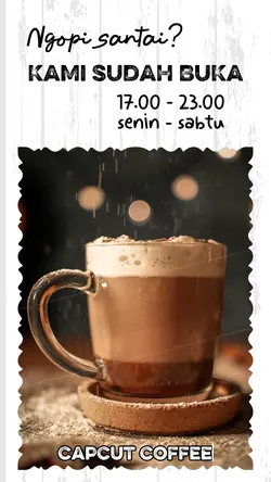 Toko kopi sudah buka