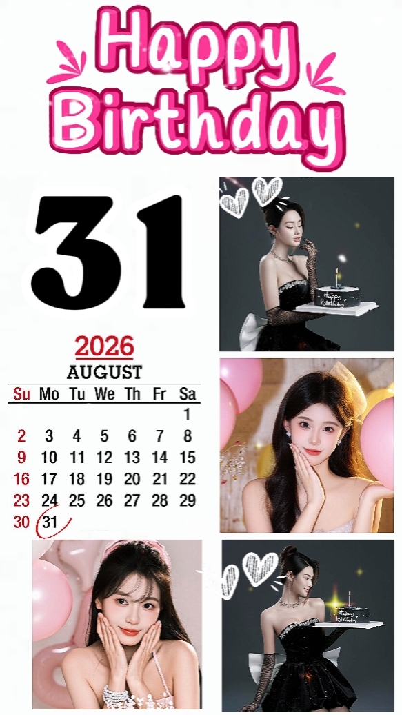 BIRTHDAY 31 AUGUST 