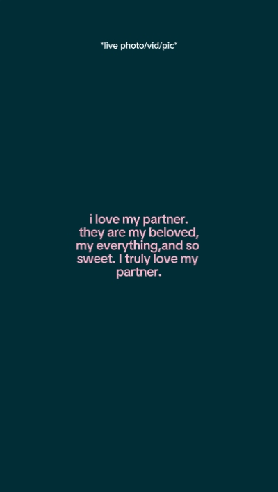 i love my partner 