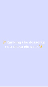 Clasificación de postres 🧁 
