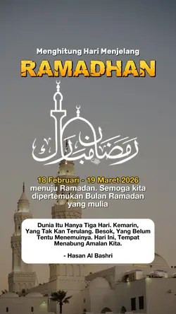 Menjelang ramadhan
