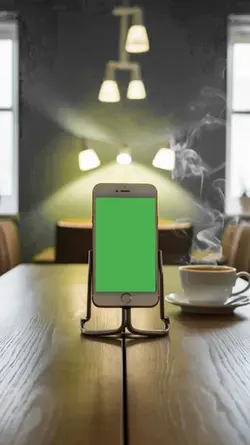 celular tela verde