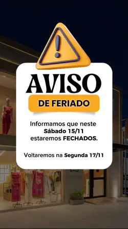 Aviso de feriado