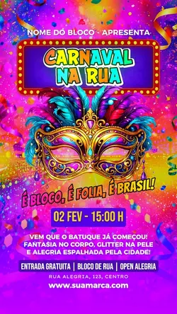 Convite carnaval 🎭