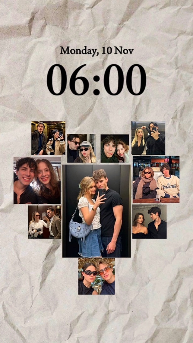 Collage de photos d'amour