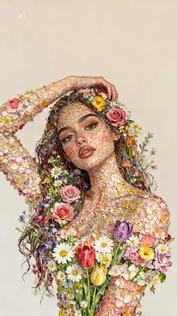 flower petals mozaic