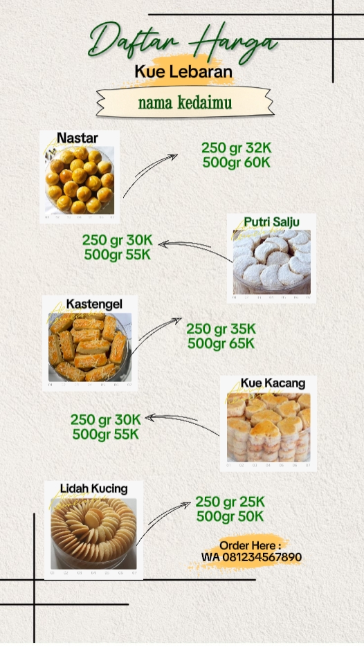 Jual kue Lebaran