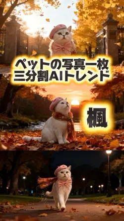 ペットと紅葉